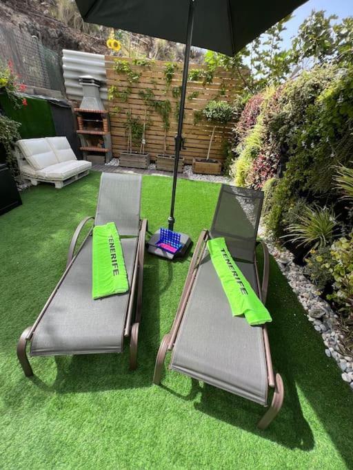 Relaxing Garden Los Cristianos Con Jacuzzi Y Barbacoa アロナ エクステリア 写真